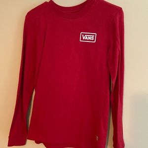 red long sleeve shirt
